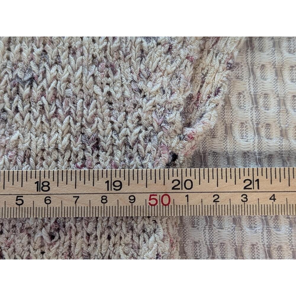 Pure Jill Short Sleeve Knit Sweater Womens MP Beige Speckled Minimalist Soft - Picture 8 of 11